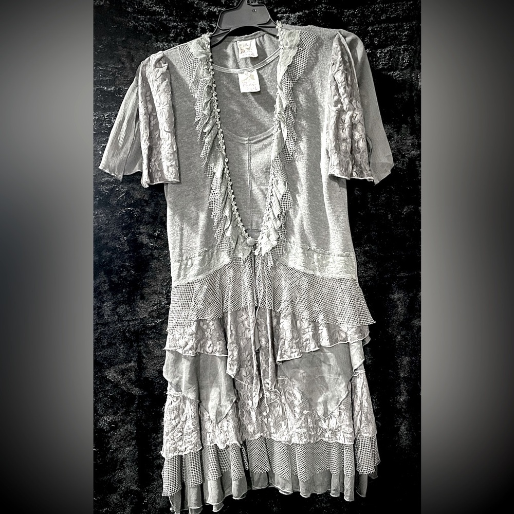 Elegant Knit Lace /2 pc Dress Set - Picture 2 of 8